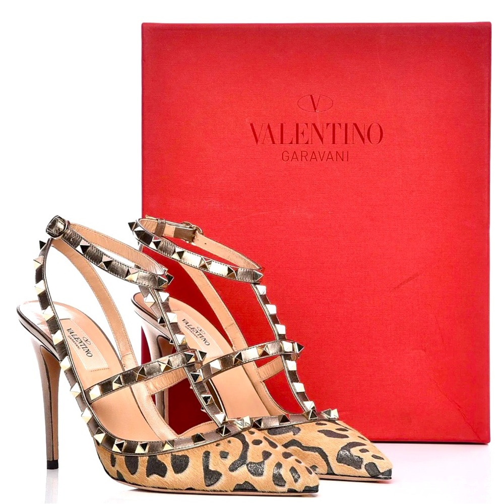 VALENTINO Calf Hair Animal Print Pumps